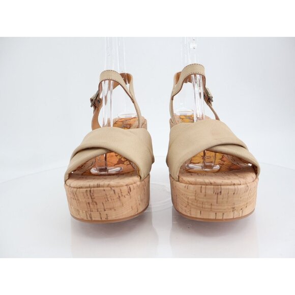 Kork-Ease Korks Calda Sandals Women's 11 Tan Beige Platform Chunky Slingback Y2K - Picture 2 of 13